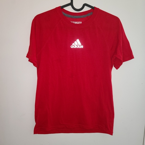 Boys Adidas Climalite cotton red Tee 10/12. Great condition. - Picture 2 of 6